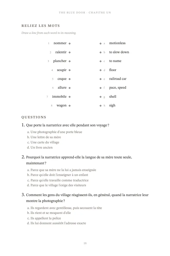 Read in French Intermediate: The exercises that close a chapter