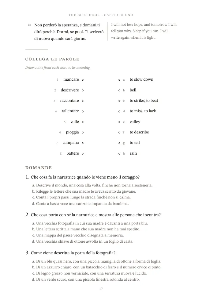 Read in Italian Beginner: The exercises that close a chapter